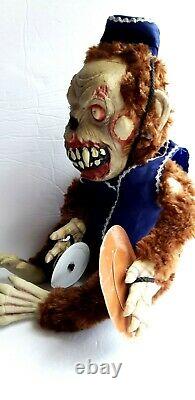 Evil Creepy Scary Halloween Accordion Monkey chimes Motion Activated Horror Show