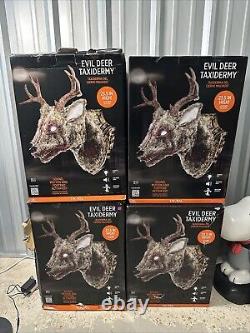 Evil Deer Taxidermy, Animatronic Halloween Prop Evil Dead Light Sound Motion NEW