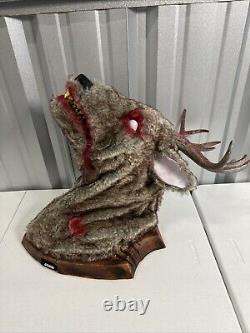 Evil Deer Taxidermy, Animatronic Halloween Prop Evil Dead Light Sound Motion NEW