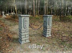 Evil Soul Studios Cemetery Entrance Gateway Columns Set Graveyard Halloween Prop