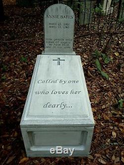 Evil Soul Studios Little Annie Bates Cemetery Tombstone and Coffin Crypt Prop