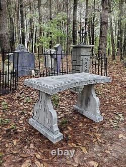 Evil Soul Studios Plain Cemetery Bench Life-Size Graveyard Halloween Party Prop