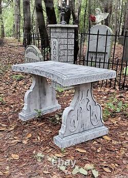 Evil Soul Studios Plain Cemetery Bench Life-Size Graveyard Halloween Party Prop