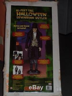 Extremely Rare LifeSize gemmy Halloween DELUXE Edwardian Butler Prop