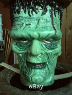 Frankenstein Head Animatronic Animated Lifesize Halloween Prop Zombie Prop