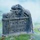 Faux Stone Grieving Woman Graveyard Tombstone Gravestone Halloween Decor Prop