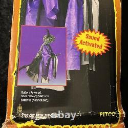 Fitco 2003 vintage animated hanging witch with light up eyes prop