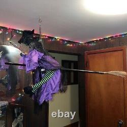 Fitco 2003 vintage animated hanging witch with light up eyes prop