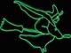 Flying Witch Neon Lighted Led Sign Halloween Haunted House Green Lights Prop New