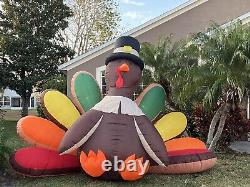 Fraser Hill Farm 10' X 15' Wide Turkey Inflatable Light up, Festive Thanksgiving