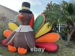 Fraser Hill Farm 10' X 15' Wide Turkey Inflatable Light up, Festive Thanksgiving
