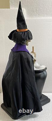 GEMMY (1993) Halloween Prop LARGE 24 ANIMATED WITCH STIRRING POT See Video