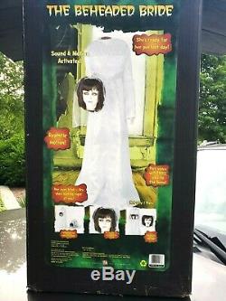 GEMMY Halloween BEHEADED BRIDE Life Size Prop Animated ANIMATRONIC See Video