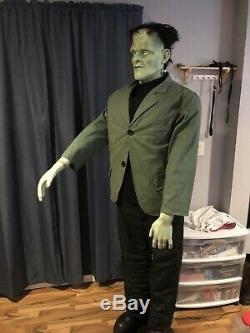 GEMMY Life Size Boris Karloff Frankenstein Animatronic Spirit Halloween w box