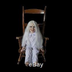 GHOSTLY GIRL Life-Size Animated Haunted House Halloween Prop Decoration