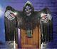 Giant Lighted Reaper Of Death Door Topper Curtain Halloween Prop Display