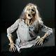 Grave Busting Zombie Girl Animated Haunted House Halloween Prop Decoration