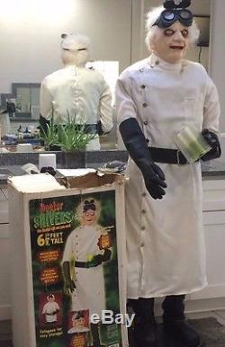 Gemmy 2006 Life-Size 6ft Doctor Shivers Halloween Mad Scientist Animated Prop