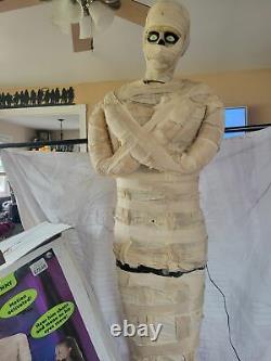Gemmy 6 ft lifelike mummy Halloween as is vintage rare 6 ft tall