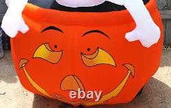 Gemmy Airblown Inflatable Vintage 8ft Ghost pumpkin light Up Tested Rare