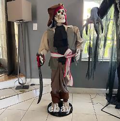 Gemmy Animatronic Life Size Dancing Skeleton Pirate 5 Animated Halloween