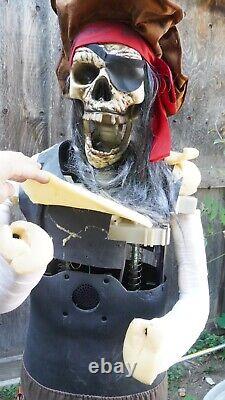 Gemmy Dead Eye Drake Pirate Skeleton For Parts