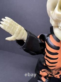 Gemmy Halloween Dancing Grave Raver Groovin' Ghoul Orange Skeleton Down Jay Sean