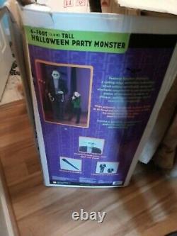 Gemmy Lifesize Party Monster With Original Box Missing Hand And Cup- Works