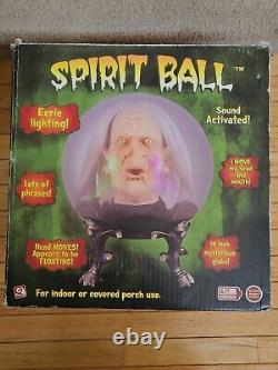 Gemmy Witch Animated Spirit Ball Halloween Large Prop Talks Lights Complete