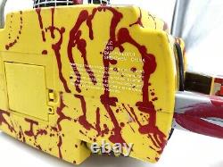 Gemmy Yellow Leatherface Bloody Chainsaw 29 Animated Sound & Movement