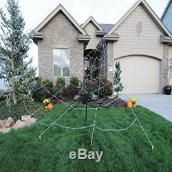 Giant Spider Web Outdoor Halloween Decor White Mega Yard Ultimate Prop 23 X New