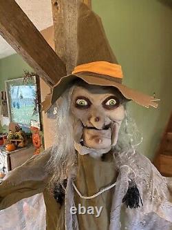 Grandin Road Witch Life Size Animatronic Speaking Motion Activated 6 Feet Tall