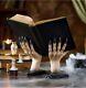 Grandin Road Witchy Hand Book Stand Witch Spells Recipes Halloween Prop Decor