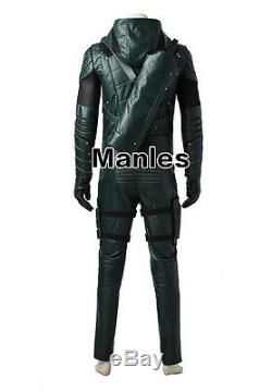 Green Arrow 5 Oliver Queen Cosplay Halloween Costume Men Full Suit Props Outfit