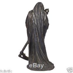 Grim Reaper Halloween Decoration Prop with LED Lights & Scythe Over 6 feet Tall