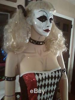 Harley Quinn Life Size Mannequin Halloween Prop Zombie Prop Batman Joker DC