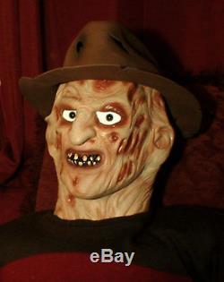 HAUNTED Freddy Krueger FULL SIZED doll EYES FOLLOW YOU prop dummy Halloween