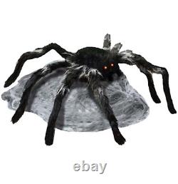 Halloween 2024! Animated Black Widow Surprise Jumping Spider Led Eyes Prop