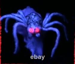 Halloween 2024! Animated Black Widow Surprise Jumping Spider Led Eyes Prop