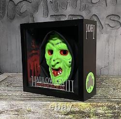Halloween 3 Silver Shamrock Mask Display Set Horror Movie Michael Myers Prop