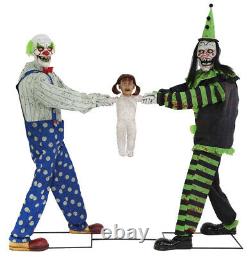 Halloween 6 Ft Life Size Animated Tug Of War Clown Prop New Decoration 2020