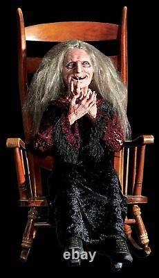 Halloween Animated LAUGHING GRANNY HAG WITCH LifeSize Haunted House Theater Prop