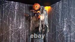 Halloween Animated Lifesize Scorched Scarecrow With Fog Machine Prop Haunted House