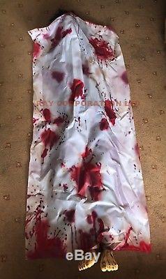 Halloween Animated Moving Body Corpse Sound Lights Prop LIFESIZE WATCH VIDEO