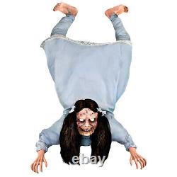Halloween Animated Possessed Wall Hanging Girl Prop Horror Exorcist Look