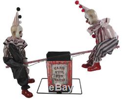 Halloween Animated SEE-SAW EERIE CLOWN DOLLS Prop Haunted House Pre-Order NEW