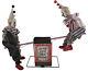 Halloween Animated See Saw Clowns Circus Prop Decoration Haunted House
