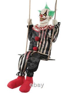 Halloween Animated Swinging Chuckles Clown Prop Decoration Haunted House