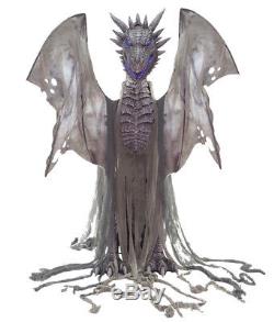 Halloween Animated Winter Dragon Magnificent Large 7 Foot Prop