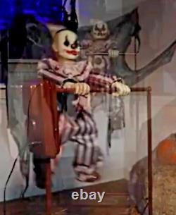 Halloween Animatronic 3' Tumbling Clown Doll Carnival Prop Seasonal Visions